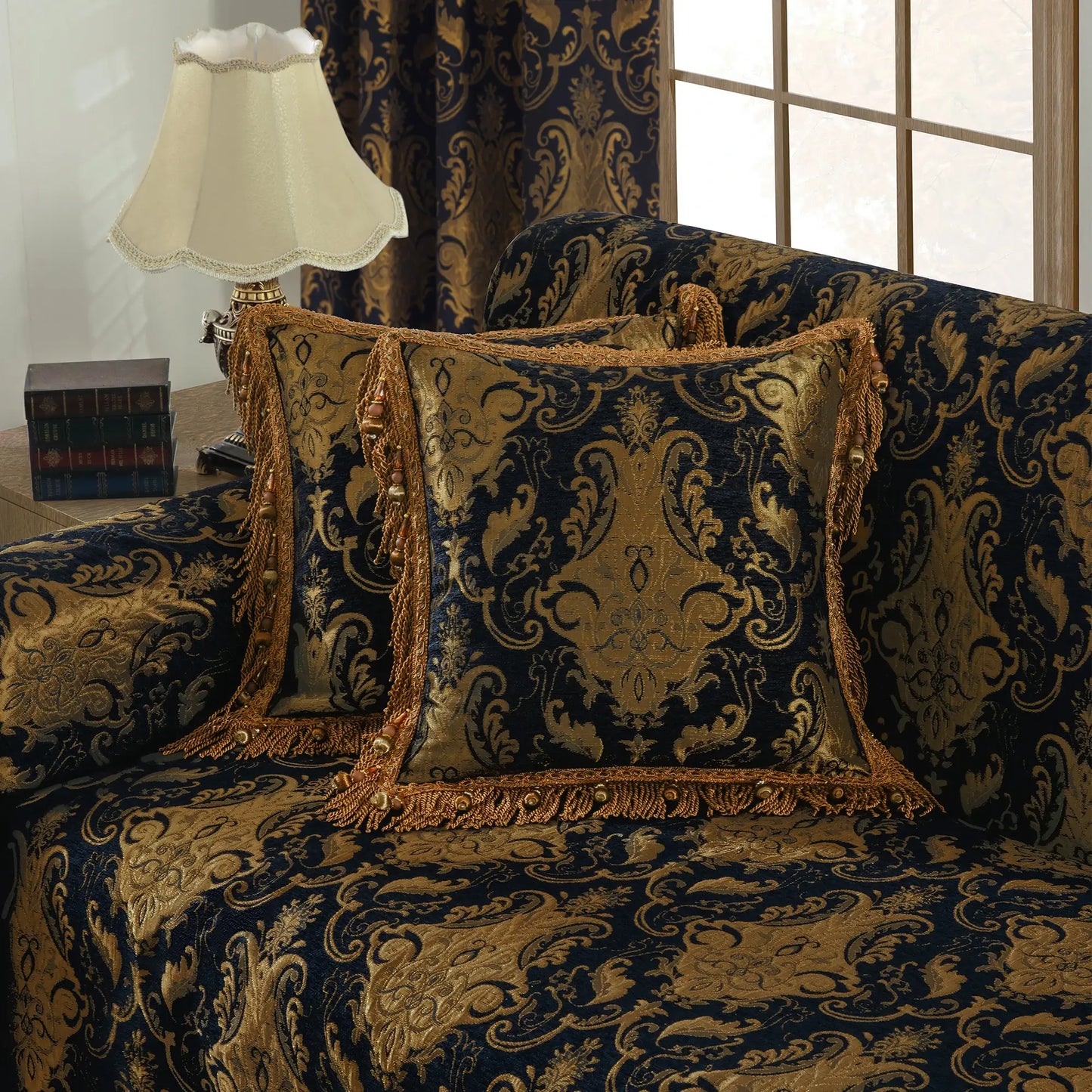 Black Florence 20" Square Pillow Cover