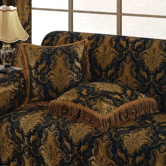 Black Florence 20" Square Pillow Cover