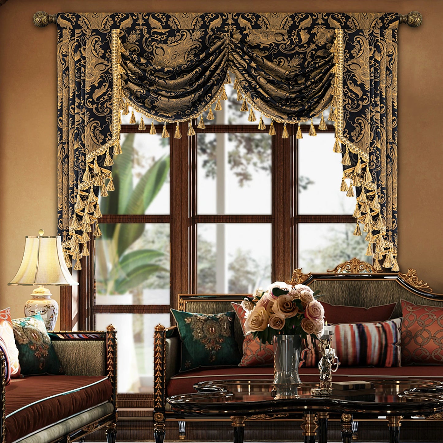 black-florence-valance