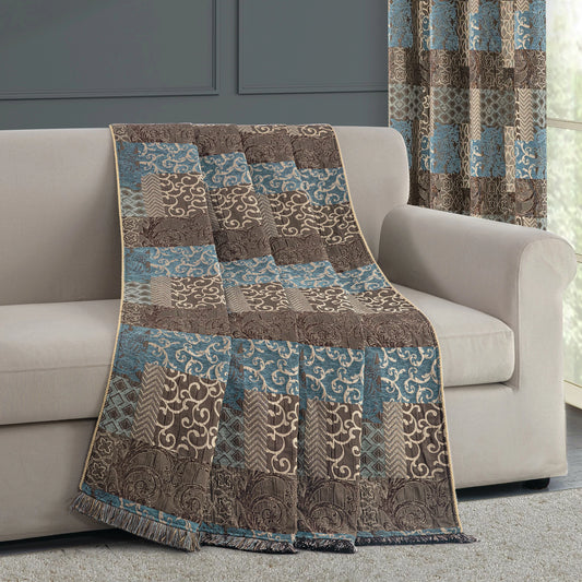 Blue Loong Patchwork Throw Blanket