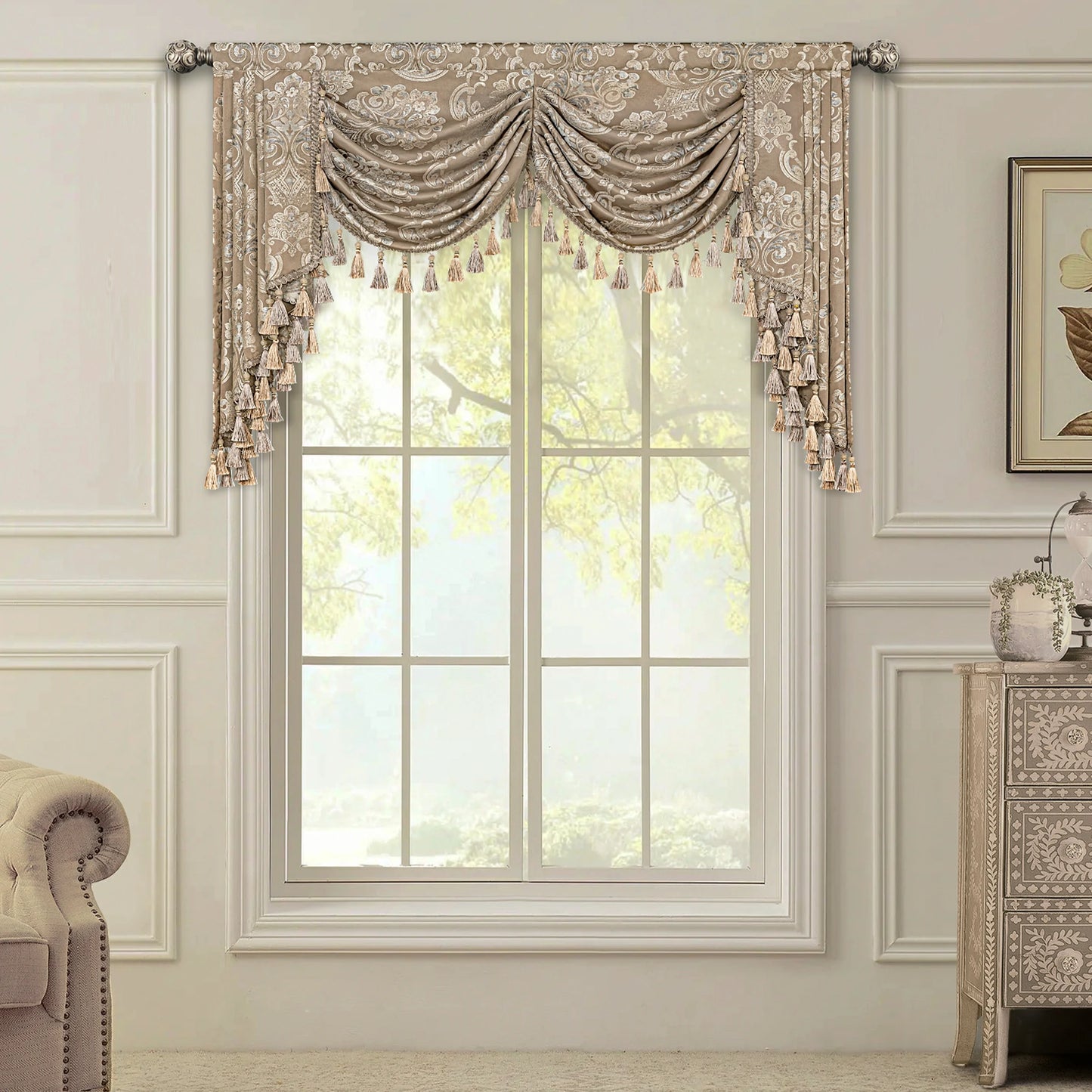 Coffee Seville Swag Valance