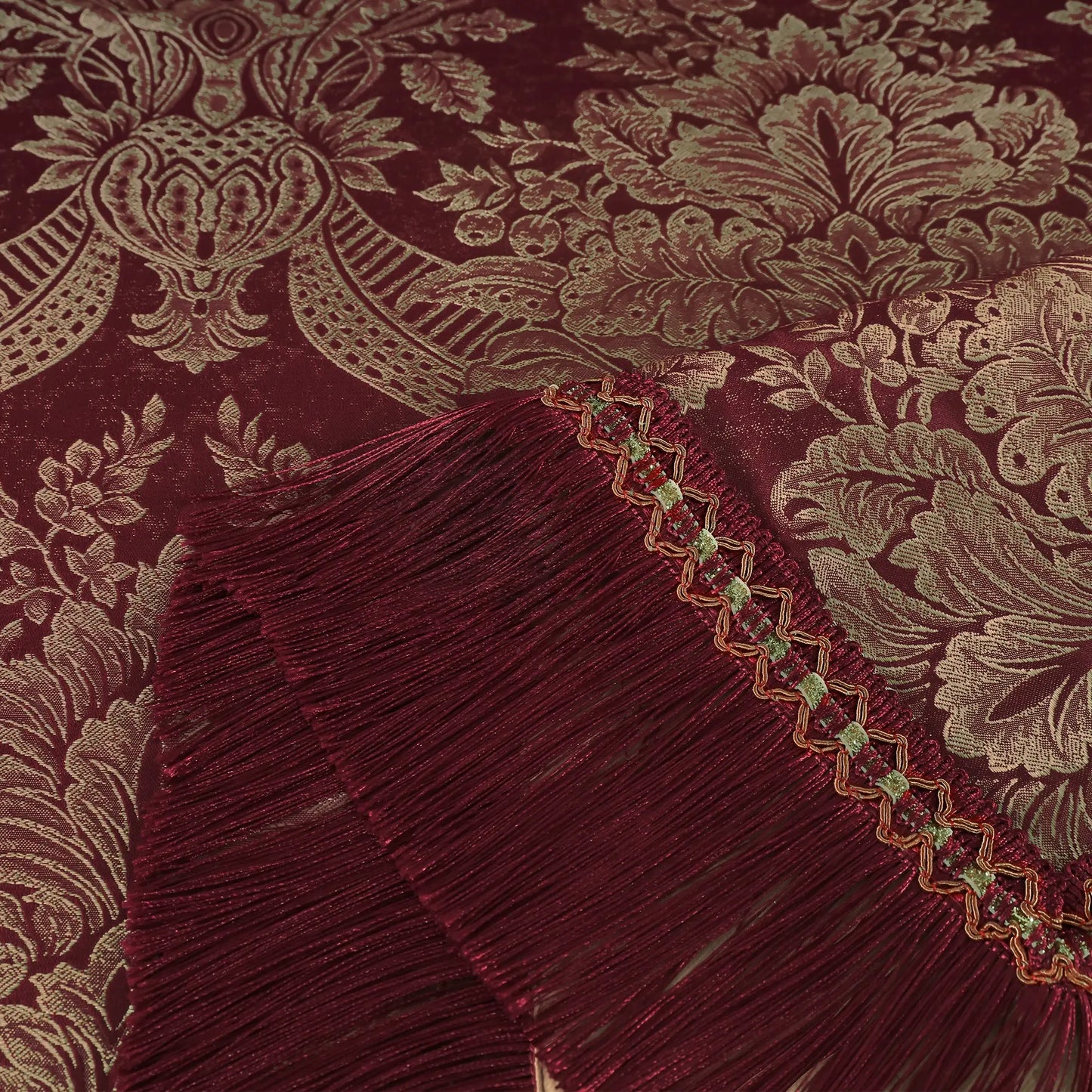 Red Noble Damask Sofa Cover