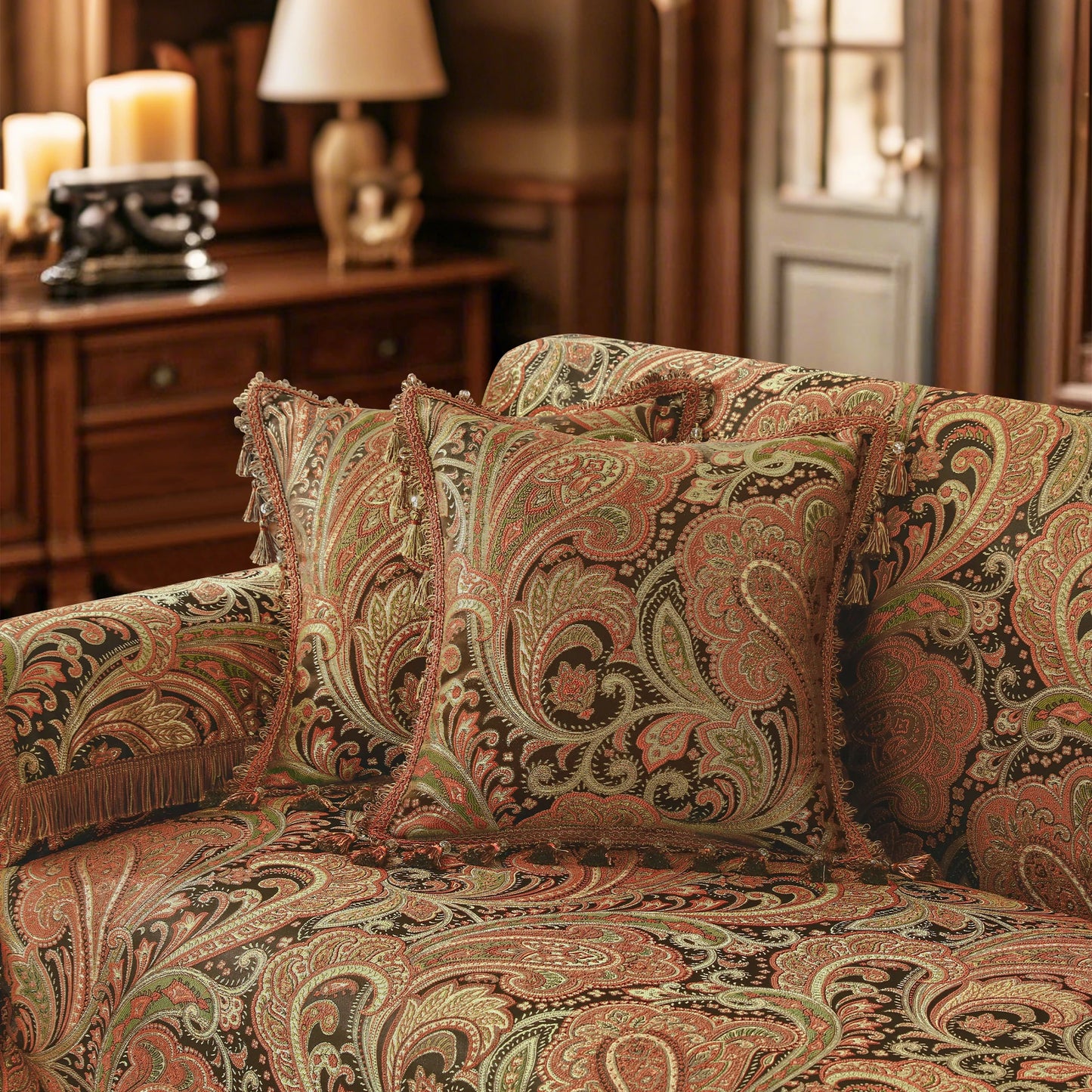 Twilight Paisley Armrest Covers