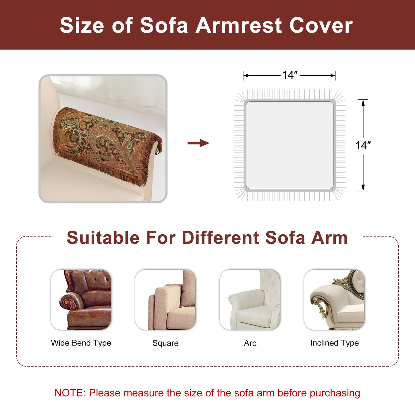 Twilight Paisley Armrest Covers