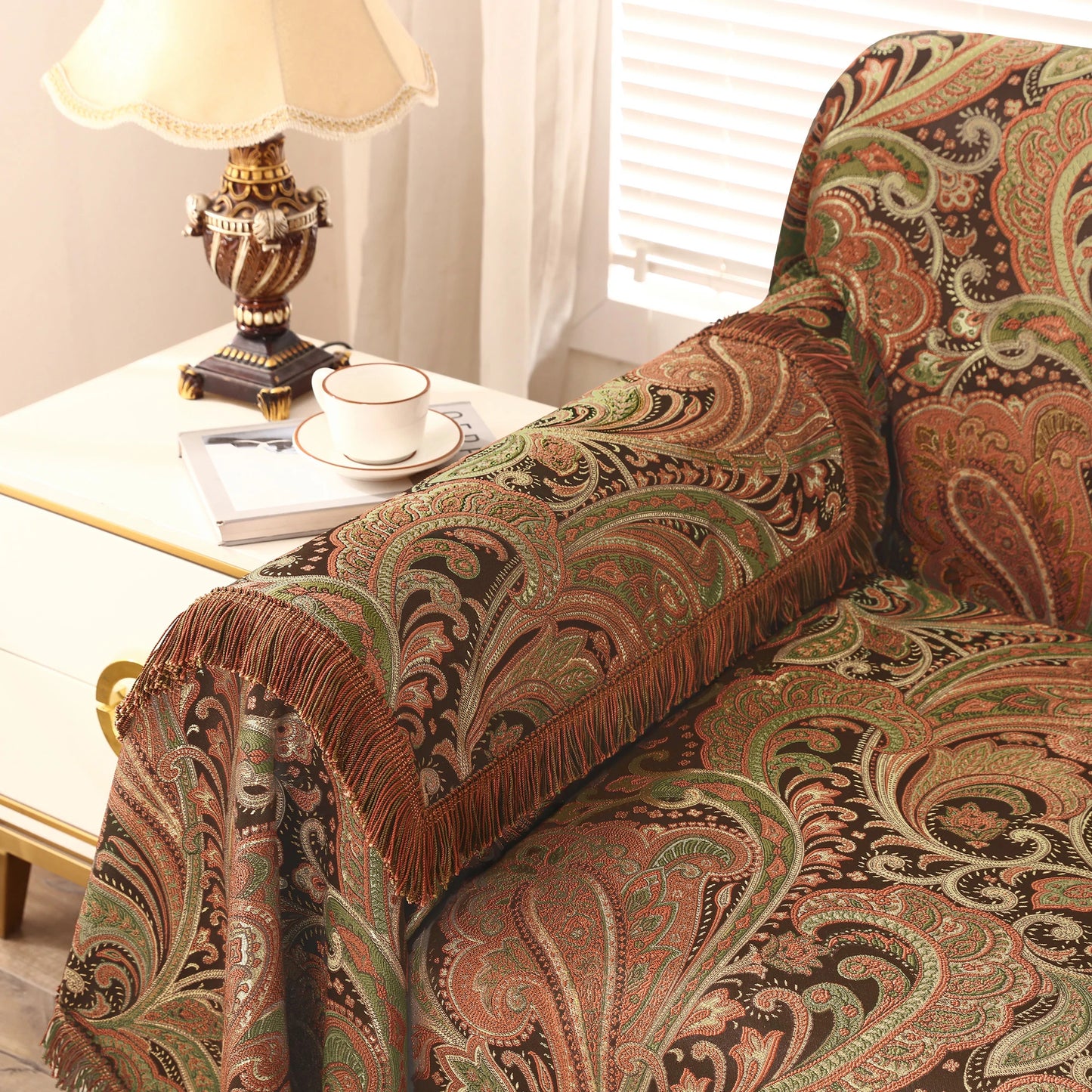 Twilight Paisley Armrest Covers