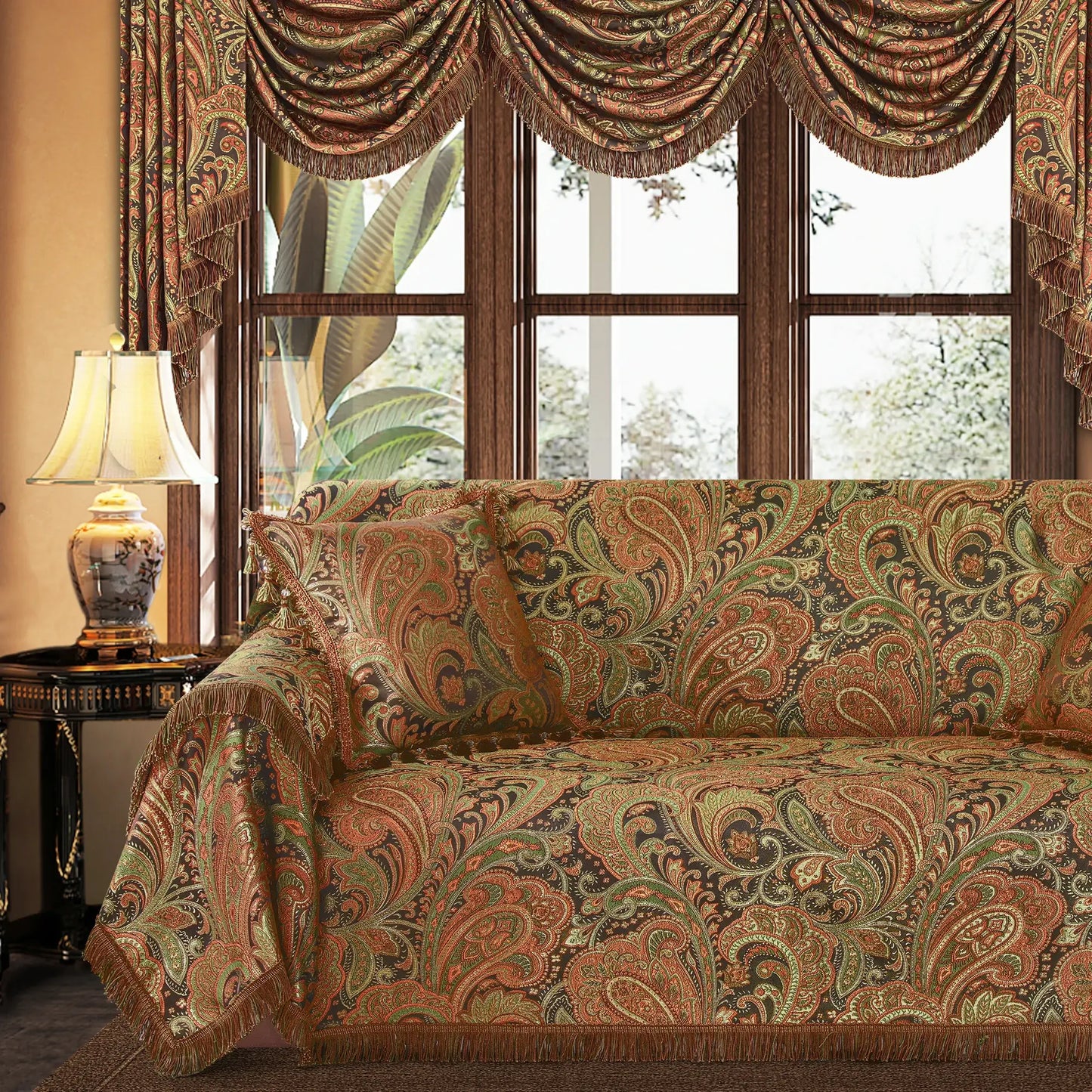 Twilight Paisley Sofa Cover
