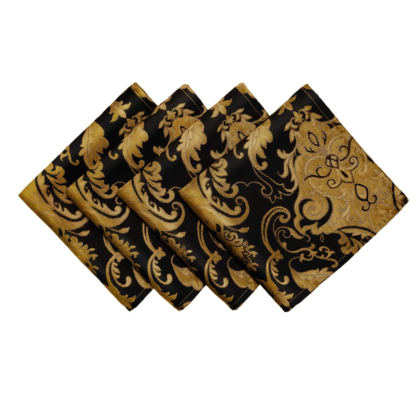 Black Florence Damask Napkins