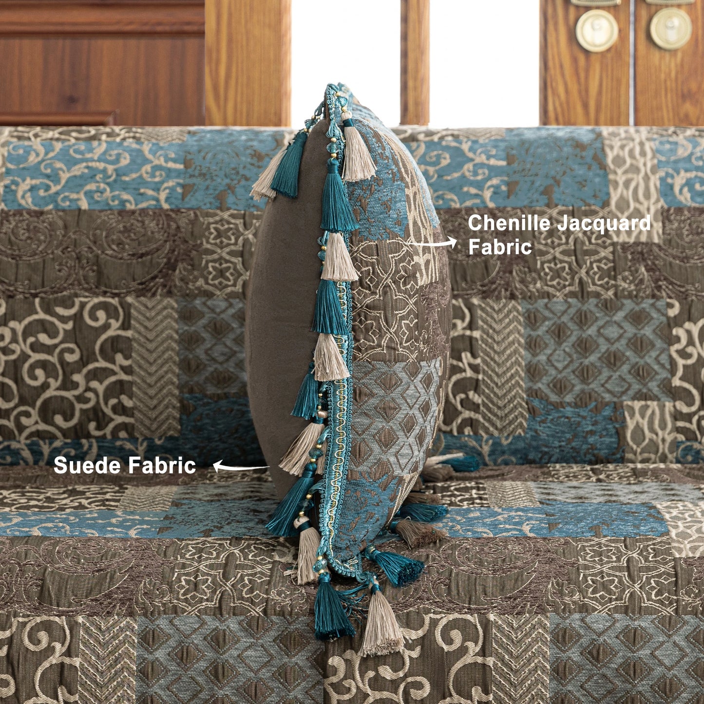 Blue Loong 20" Square Pillow Cover