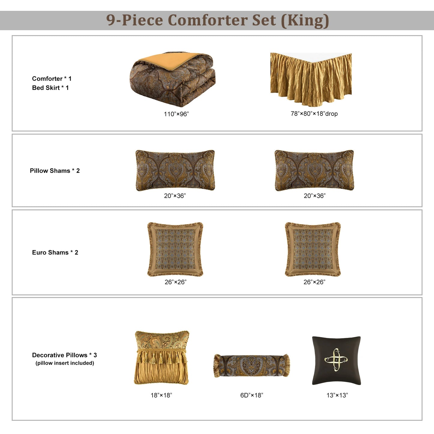 Cambridge Jacquard Damask Bedding Set