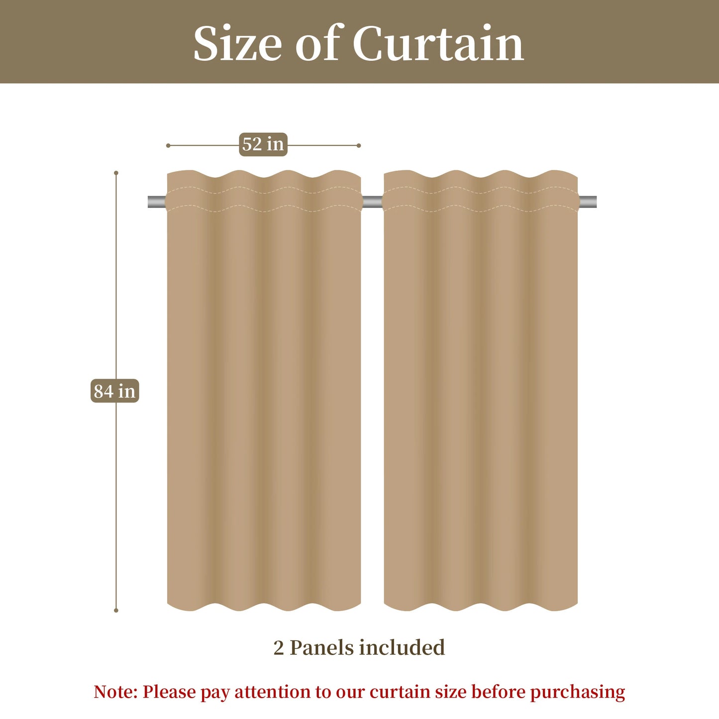 Coffee Seville Damask Curtains