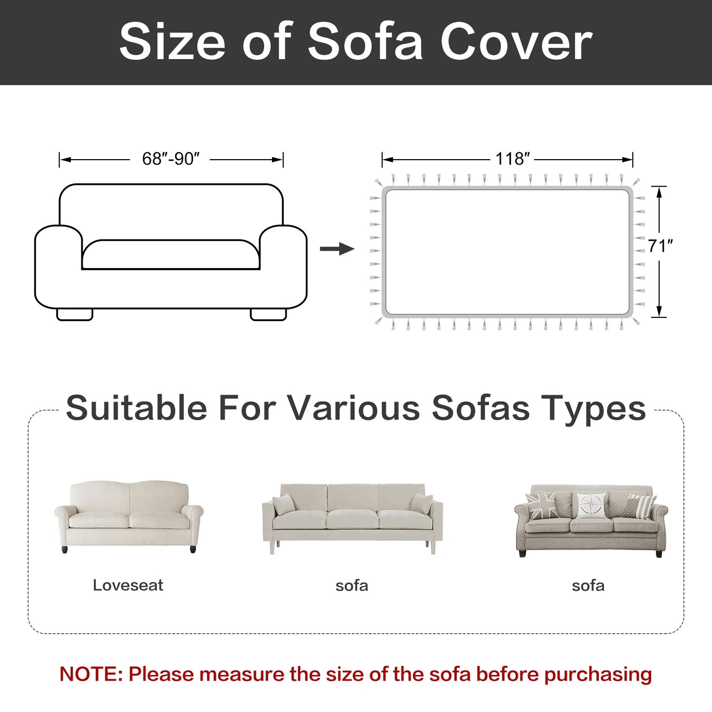 Municy Jacquard Sofa Cover