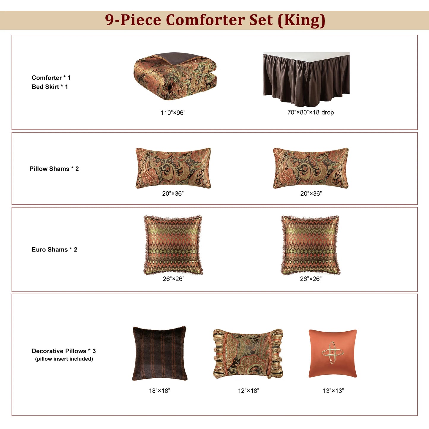 Twilight Paisley Jacquard Bedding Set