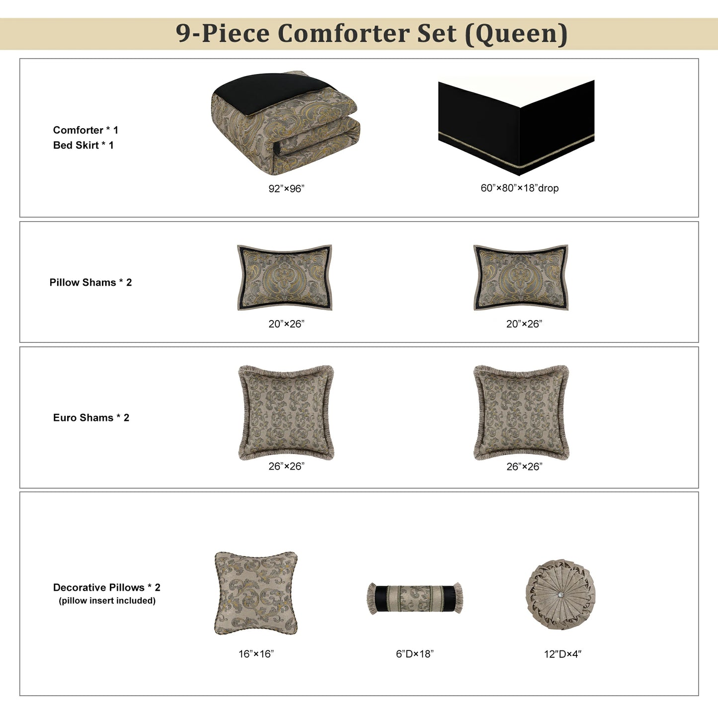 York Jacquard Bedding Set