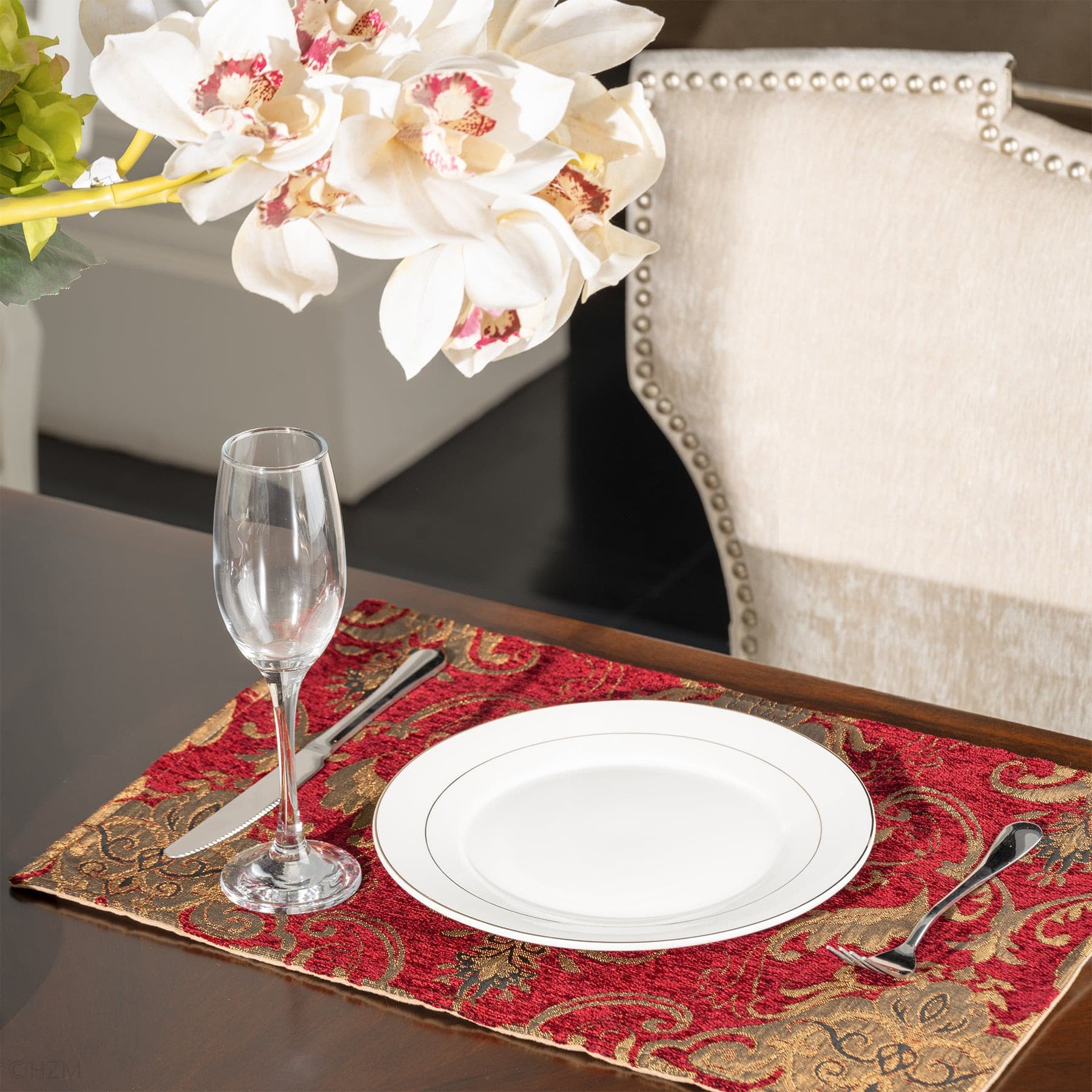 Florence-Series-Jacquard-Damask-Placemats