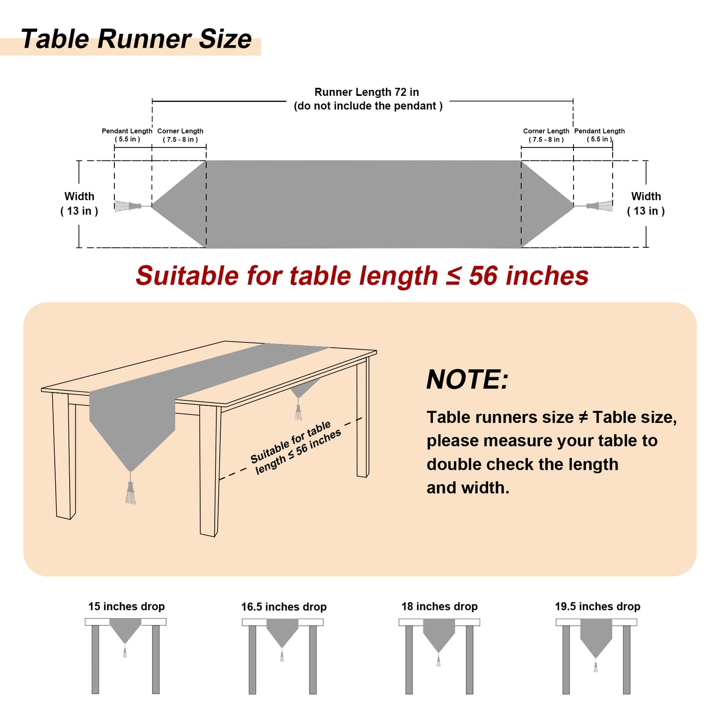 Loong Triangular Patchwork Table Runner