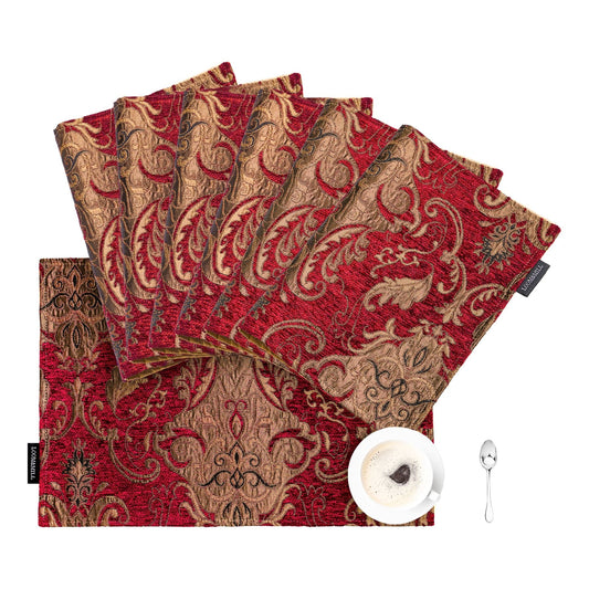 6-Piece-Florence-Series-Jacquard-Damask-Placemats