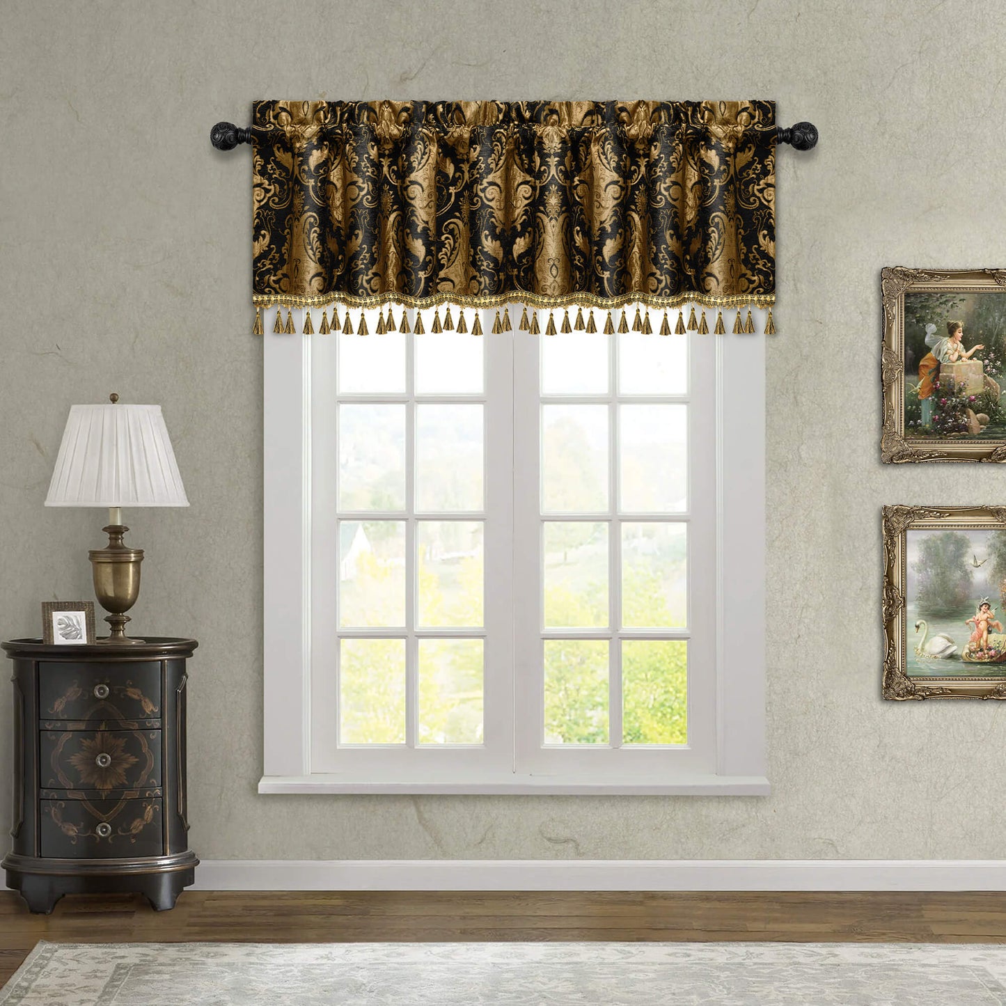 black-florence-valance